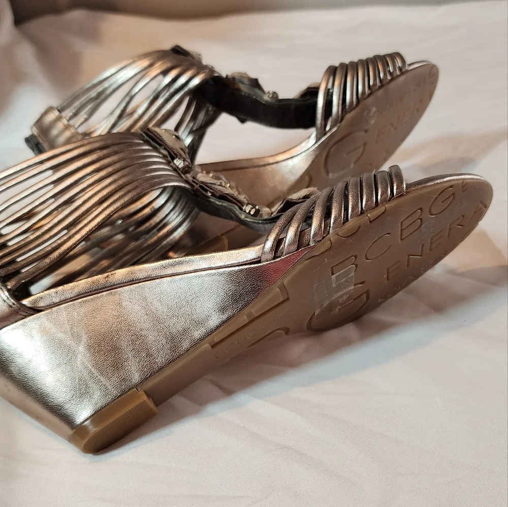 BCBGeneration silver wedge